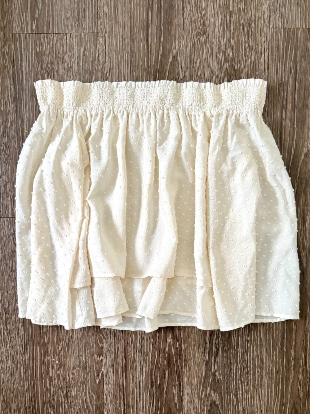 Club Monaco Swiss Dot Mini Skirt | Size S/P | Ivory Cream | Like-New